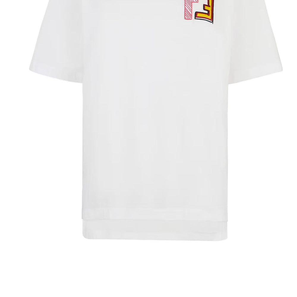 Kaos Pendek FENDI dengan Motif Gambar/Cetak, Cocok untuk Pria dan WanitaF-25