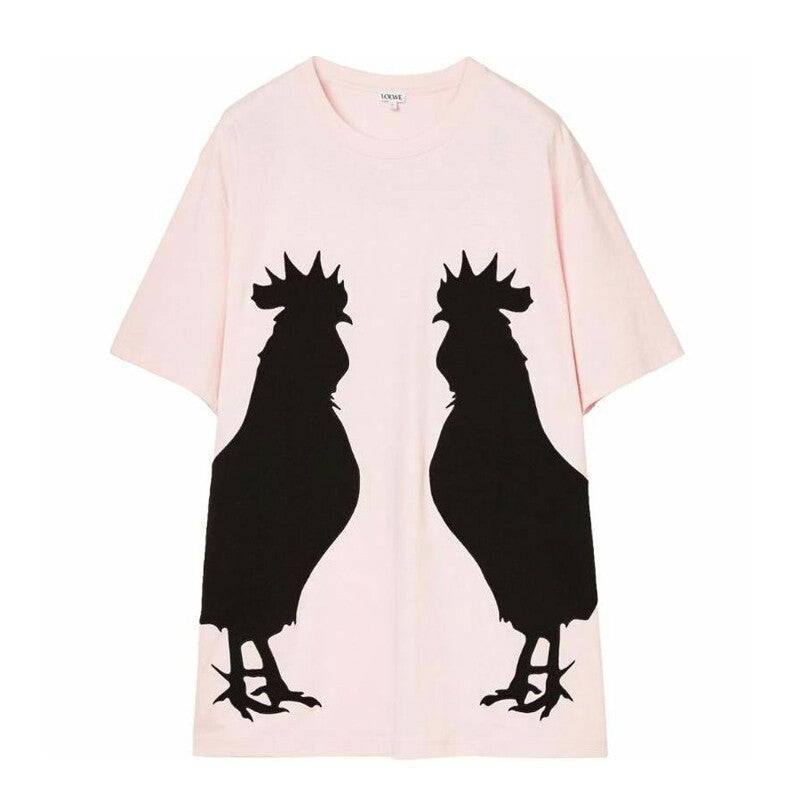 Kaos Pendek LOEWE dengan Motif Gambar/Cetak, Cocok untuk Pria dan Wanita -LE-22