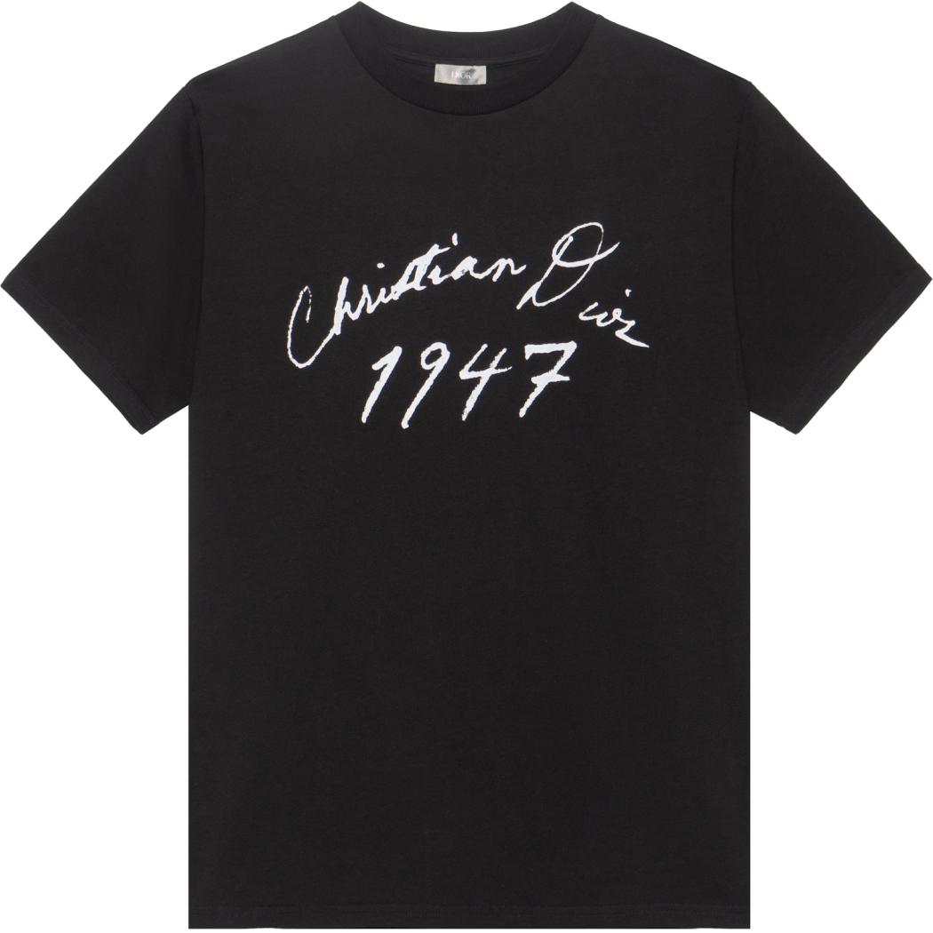 Kaos Pendek DIOR dengan Motif Gambar/Cetak, Cocok untuk Pria dan Wanita  -D-04