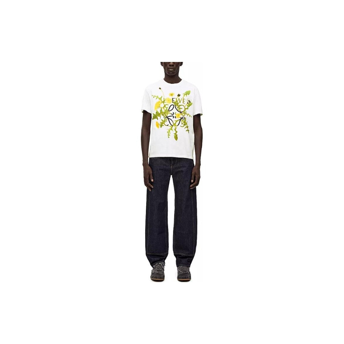 Kaos Pendek LOEWE dengan Motif Gambar/Cetak, Cocok untuk Pria dan Wanita -LE-05