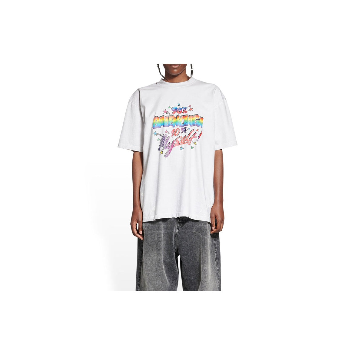 Kaos Pendek Balenciaga dengan Motif Gambar/Cetak, Cocok untuk Pria dan Wanita -BL-11