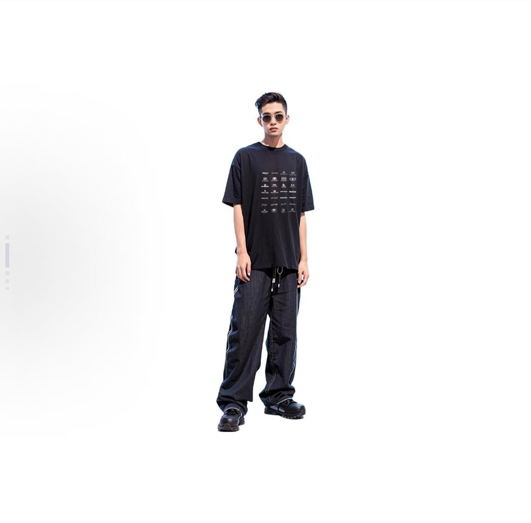 BALENCIAGA Kaos Logo Seri Huruf, Unisex '"COD '"  BA-2