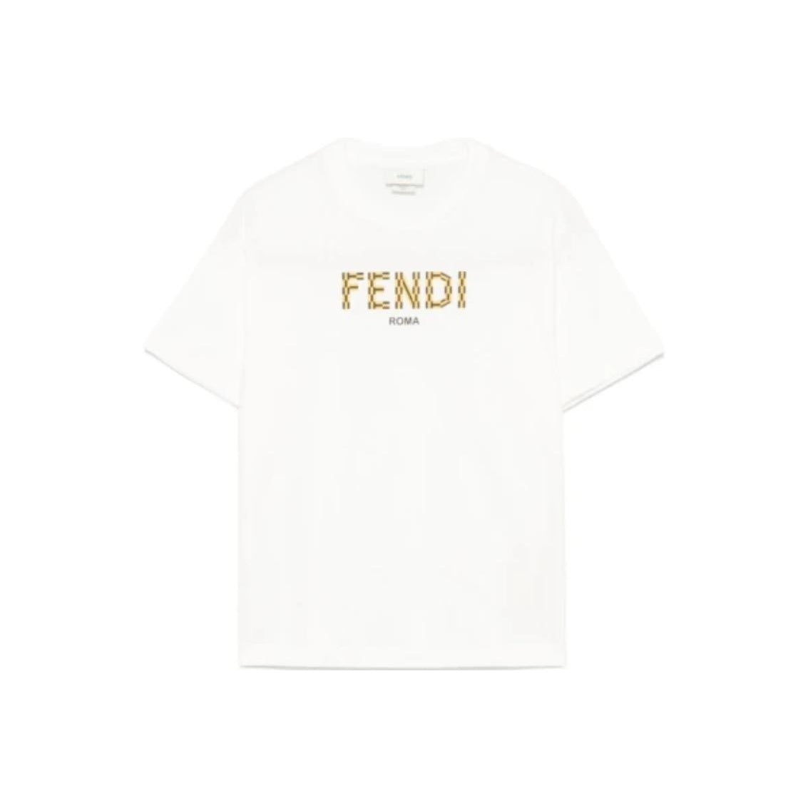 Kaos Pendek FENDI dengan Motif Gambar/Cetak, Cocok untuk Pria dan WanitaF-33