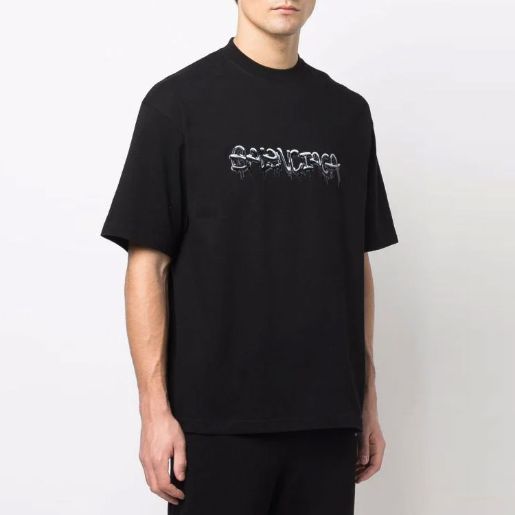 Kaos Pendek Balenciaga dengan Motif Gambar/Cetak, Cocok untuk Pria dan Wanita -BL-44