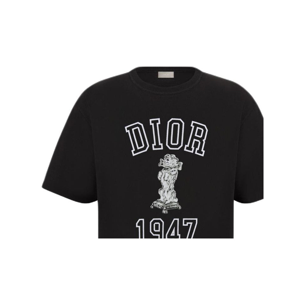 Kaos Pendek DIOR dengan Motif Gambar/Cetak, Cocok untuk Pria dan Wanita  -D-03