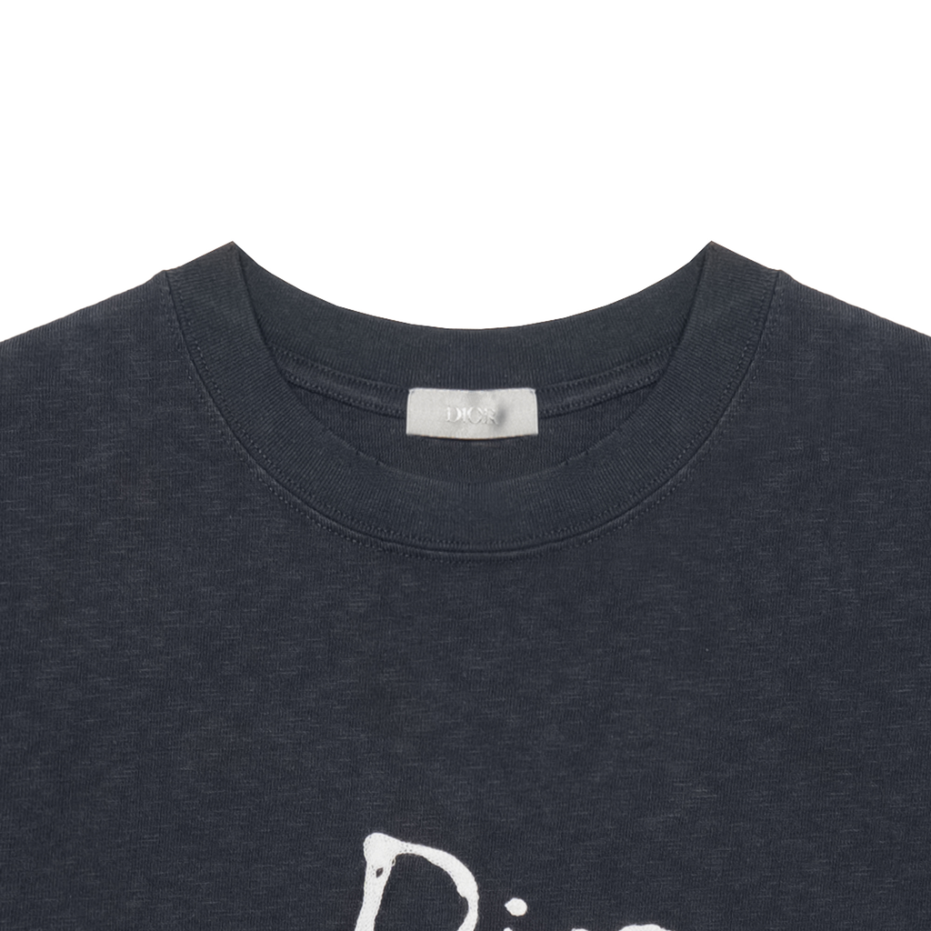 Kaos Pendek DIOR dengan Motif Gambar/Cetak, Cocok untuk Pria dan Wanita  -D-02