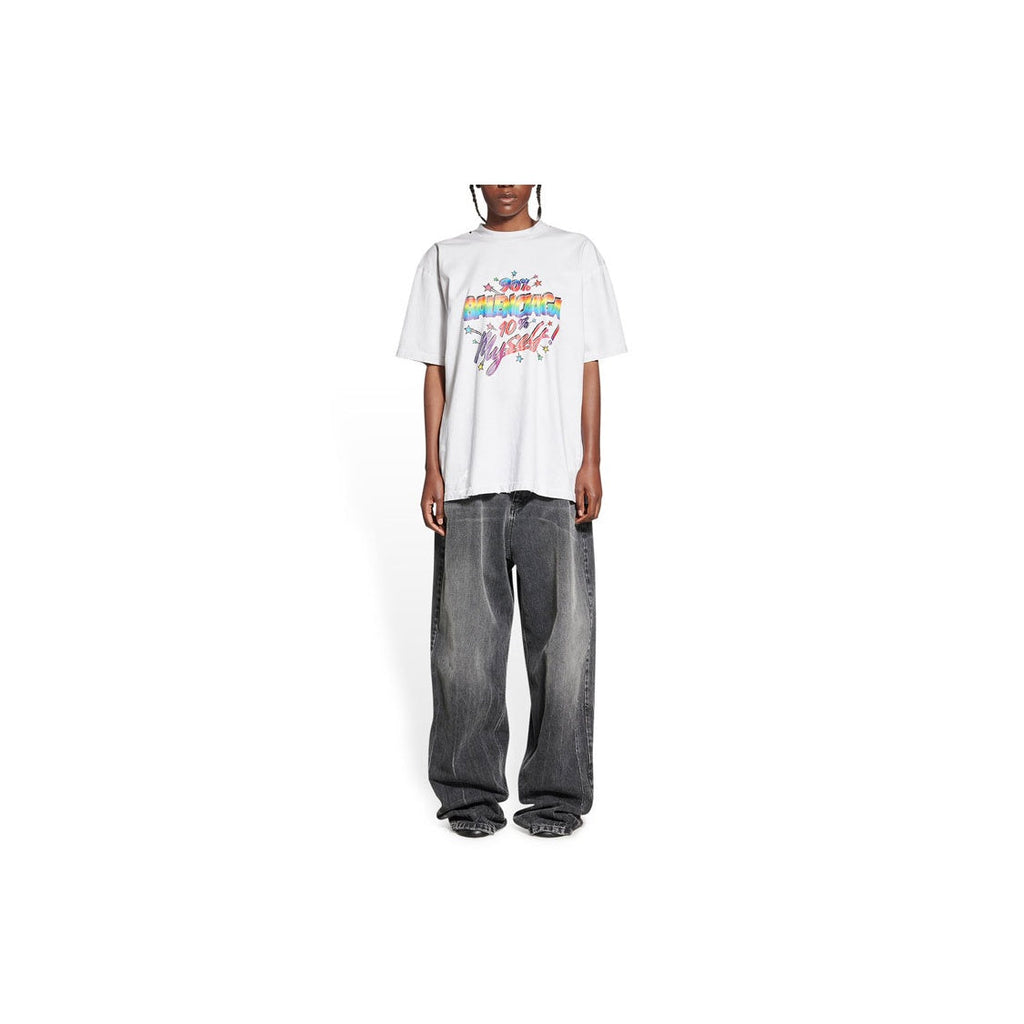 Kaos Pendek Balenciaga dengan Motif Gambar/Cetak, Cocok untuk Pria dan Wanita -BL-11