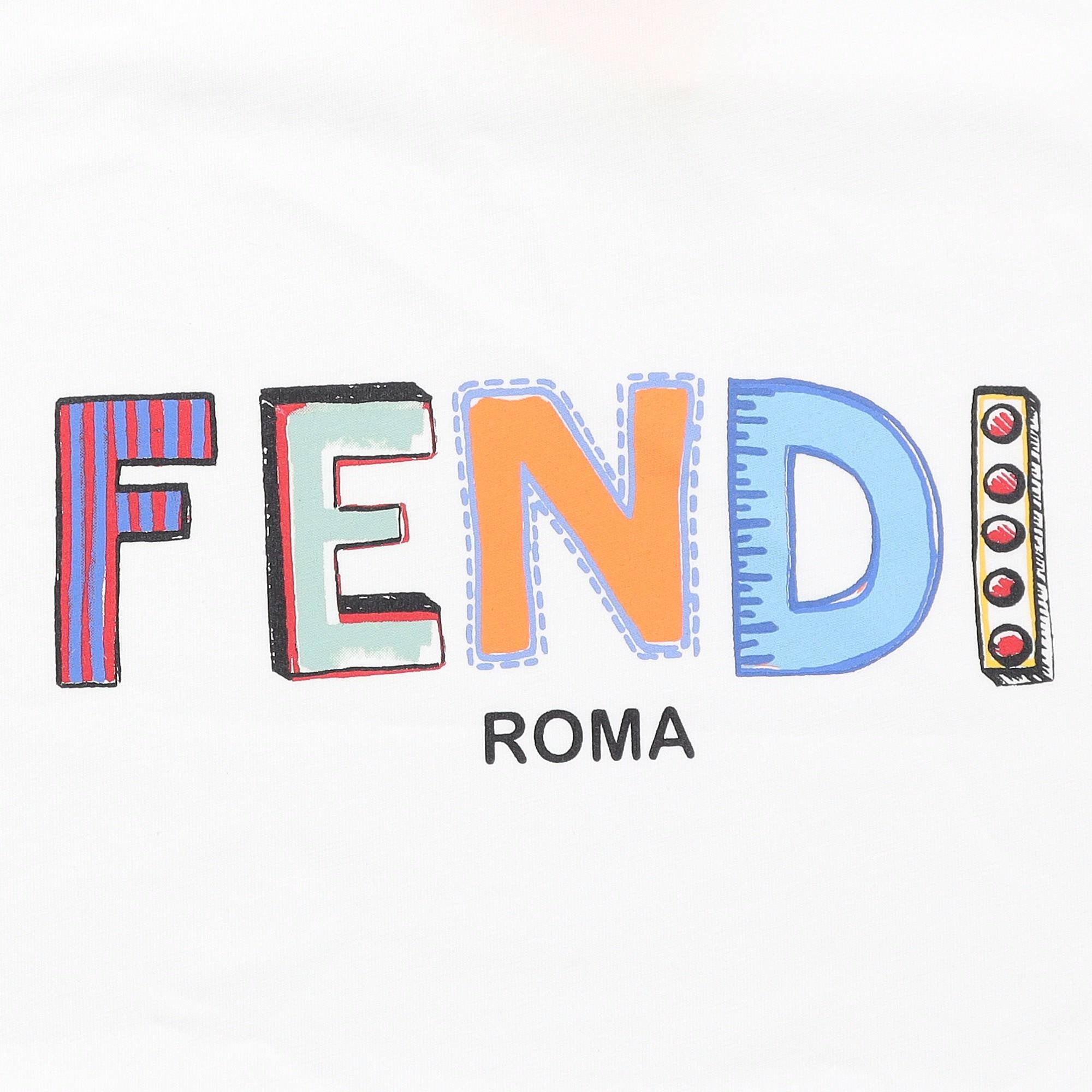 Kaos Pendek FENDI dengan Motif Gambar/Cetak, Cocok untuk Pria dan WanitaF-04